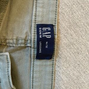 GAP Green Skinny Denim Leggings Size 14/32